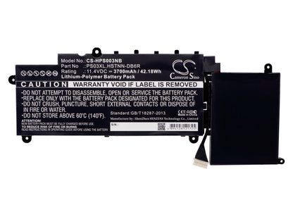 Replacement Battery for HP  Pavilion X360 – Notebook, Laptop – 3700mAh / 42.18Wh / 11.4V