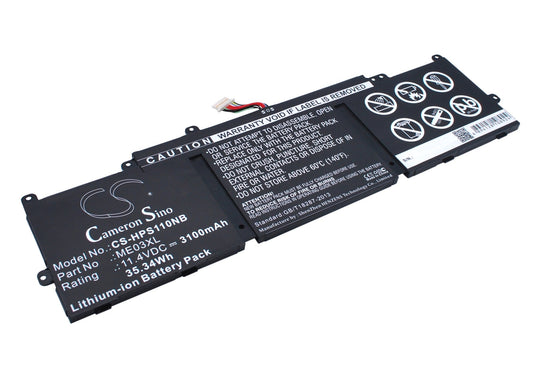 Replacement Battery for HP  11-D001TU – Notebook, Laptop – 3100mAh / 35.34Wh / 11.4V