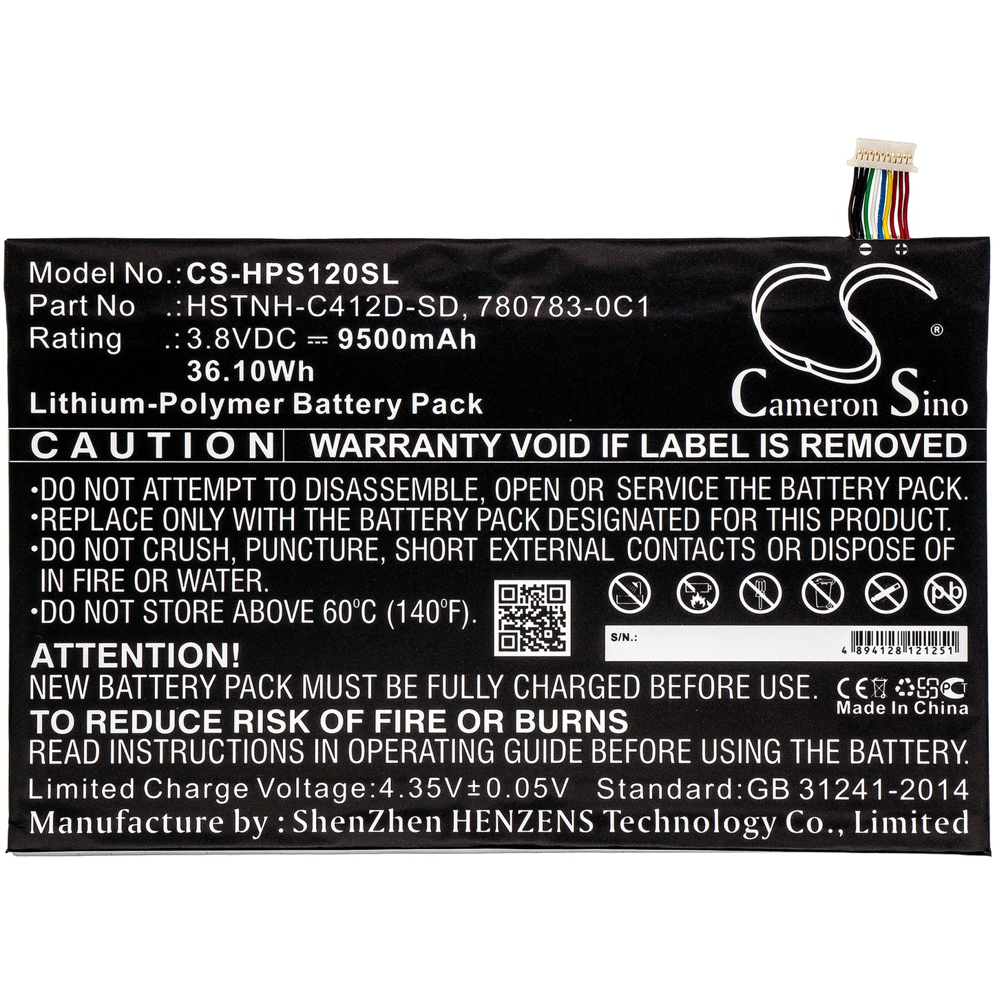 Replacement Battery for HP Pro Slate 12 – Tablet – 9500mAh / 3.8V - image 3