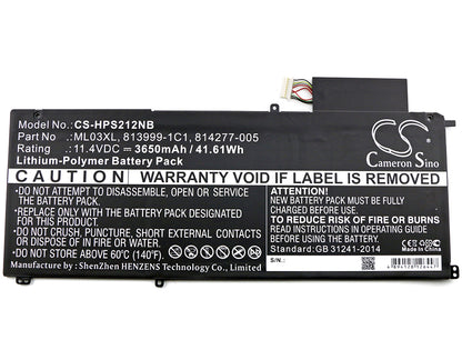 Replacement Battery for HP Spectre X2 12" – Notebook, Laptop – 3650mAh / 11.4V - image 3