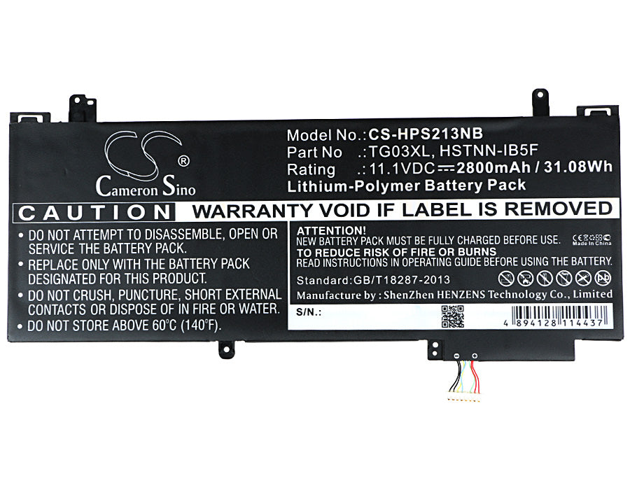 Replacement Battery for HP  Split X2 13-F – Notebook, Laptop – 2800mAh / 31.08Wh / 11.1V