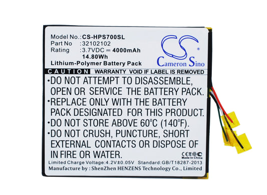 Replacement Battery for HP Slate 7 Extreme – Tablet – 4000mAh / 3.7V - image 1