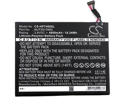 Replacement Battery for HP Pro Tablet 408 G1 – Tablet – 4800mAh / 3.8V - image 3