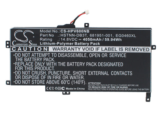 Replacement Battery for HP Envy Sleekbook 6 – Notebook, Laptop – 4050mAh / 14.8V