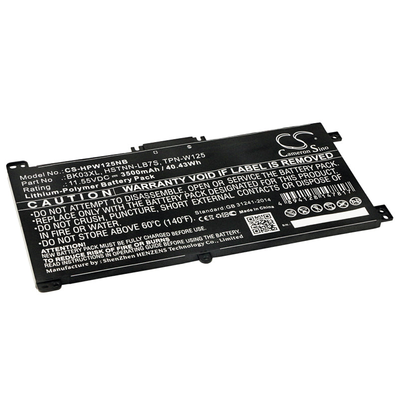 Replacement Battery for HP Pavilion X360 14-BA013NL – Notebook, Laptop – 3500mAh / 11.55V - image 1