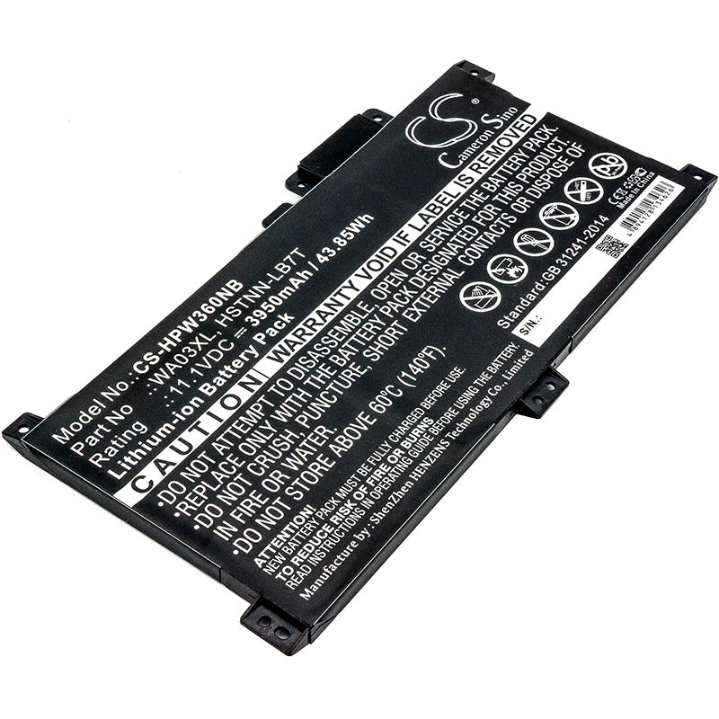 Replacement Battery for HP Pavilion X360 15-BK150SA – Notebook, Laptop – 3950mAh / 11.1V - image 1