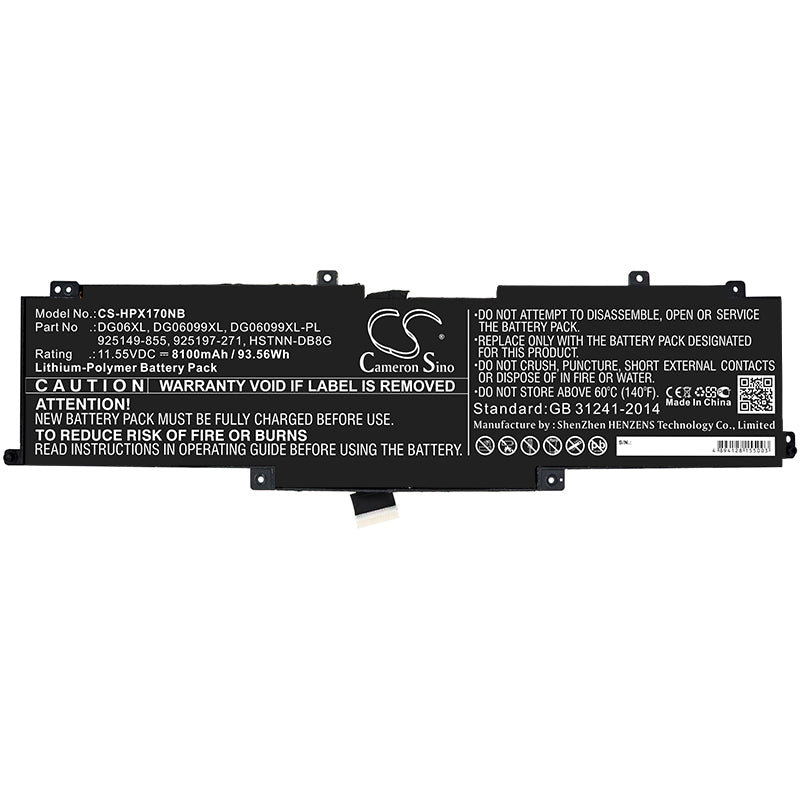 Replacement Battery for HP Omen X 17-AP016TX – Notebook, Laptop – 8100mAh / 11.55V - image 3