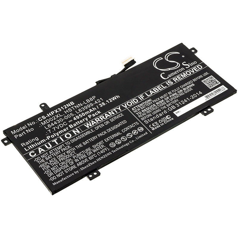 Replacement Battery for HP Chromebook X360 12B-CA0000NG – Notebook, Laptop – 4950mAh / 7.7V - image 1