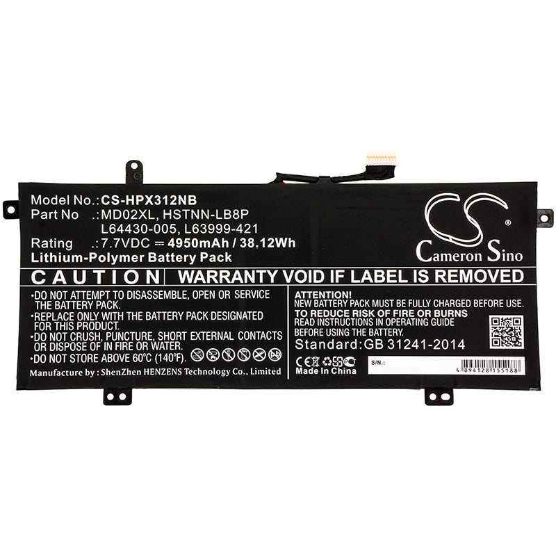 Replacement Battery for HP Chromebook X360 12B-CA0000NG – Notebook, Laptop – 4950mAh / 7.7V - image 3