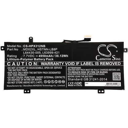 Replacement Battery for HP Chromebook X360 12B-CA0000NG – Notebook, Laptop – 4950mAh / 7.7V - image 3