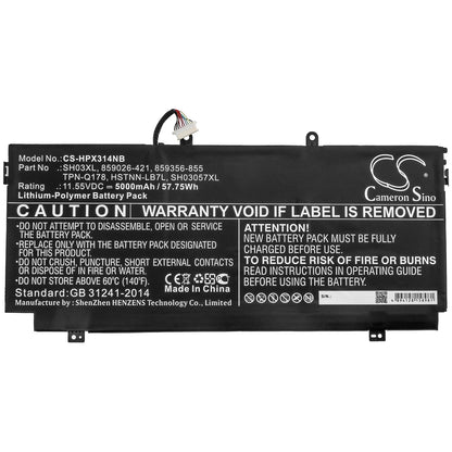 Replacement Battery for HP Spectre X360 13-W001NF – Notebook, Laptop – 5000mAh / 11.55V - image 3