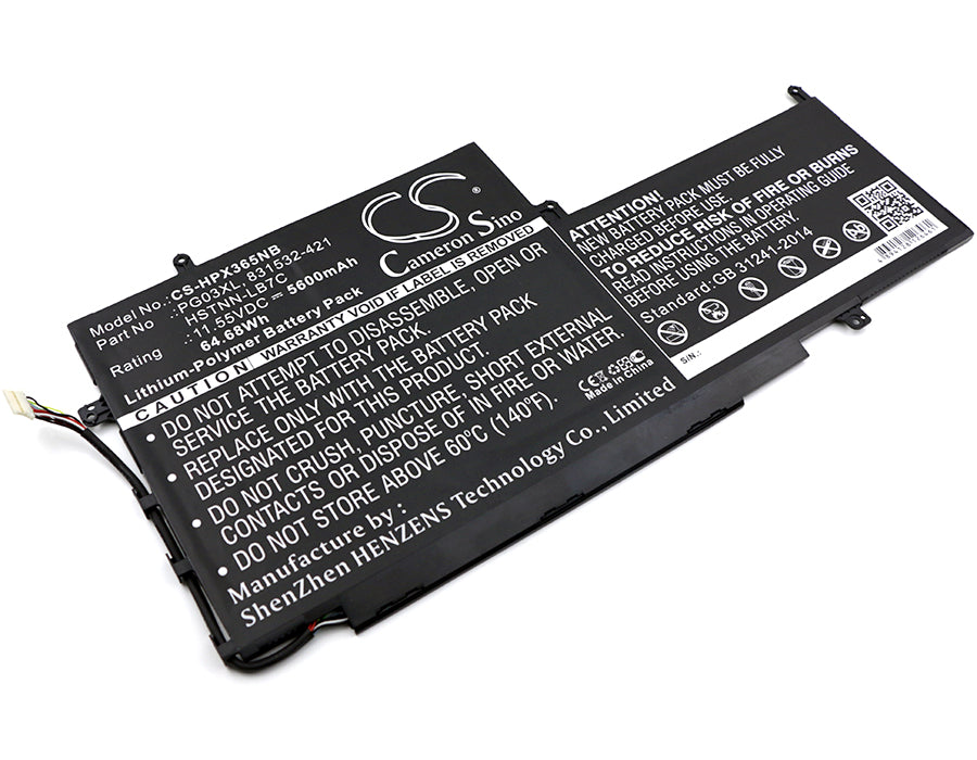 Replacement Battery for HP Spectre X360 15 – Notebook, Laptop – 5600mAh / 11.55V - image 1