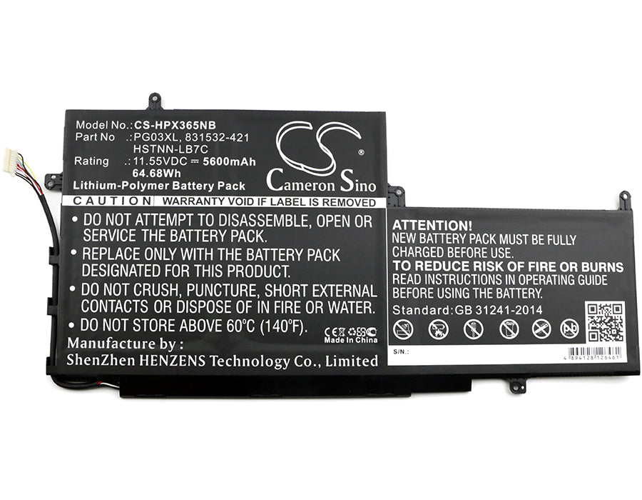 Replacement Battery for HP Spectre X360 15 – Notebook, Laptop – 5600mAh / 11.55V - image 3