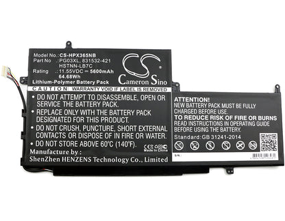 Replacement Battery for HP Spectre X360 15 – Notebook, Laptop – 5600mAh / 11.55V - image 3
