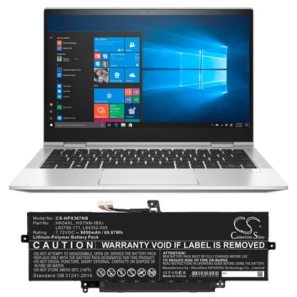 Replacement Battery for HP  EliteBook x360 1040 G7 – Notebook, Laptop – 9050mAh / 69.87Wh / 7.72V