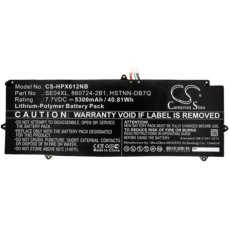 Replacement Battery for HP Pro X2 612 G2 (1LA51UT) – Notebook, Laptop – 5300mAh / 7.7V - image 3