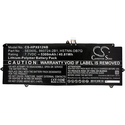 Replacement Battery for HP Pro X2 612 G2 (1LA51UT) – Notebook, Laptop – 5300mAh / 7.7V - image 3