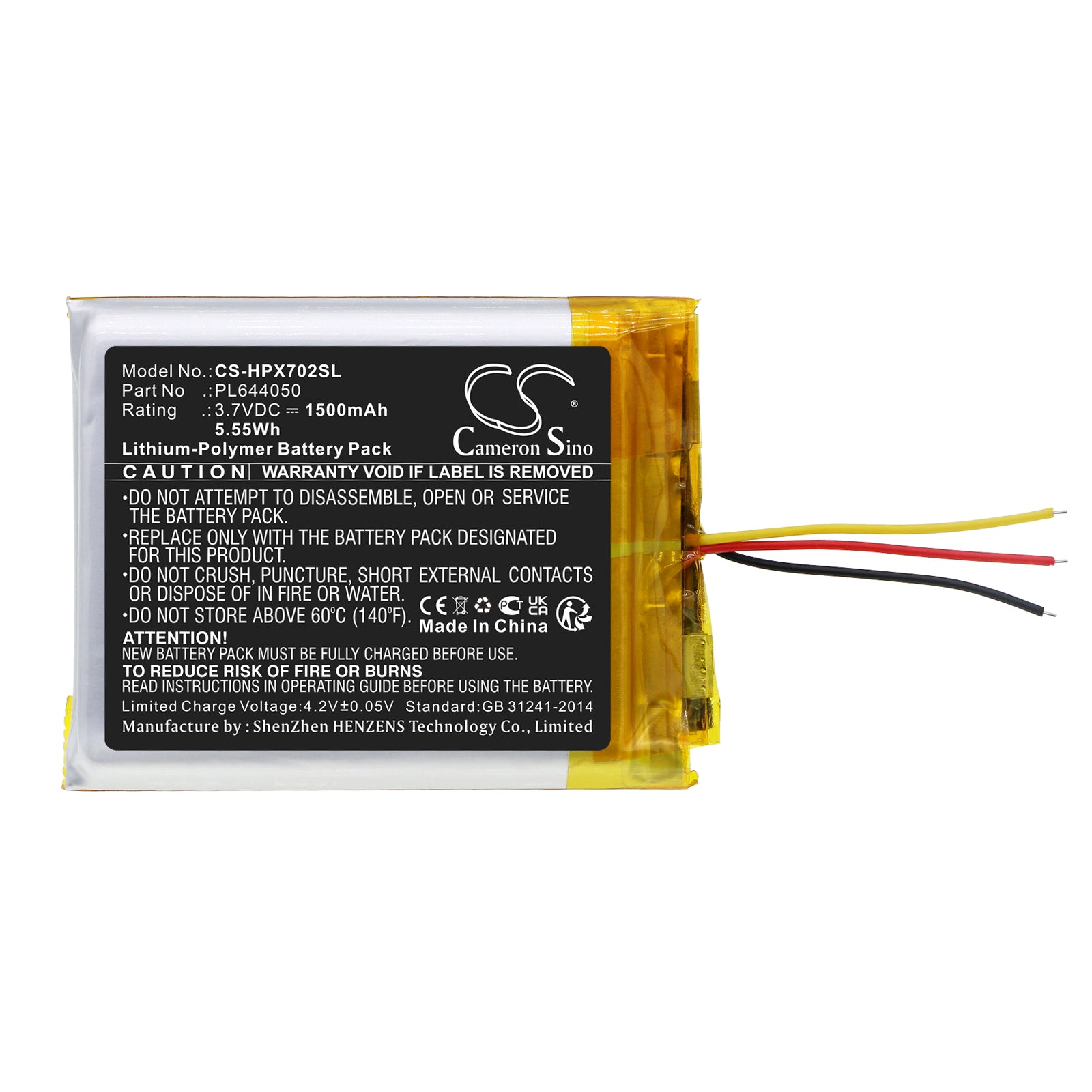 Replacement Battery for HyperX Cloud Flight – Wireless Headset – 1500mAh / 3.7V - image 3