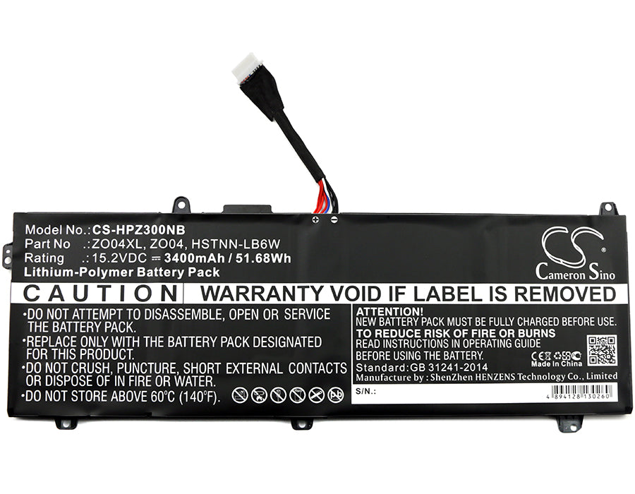 Replacement Battery for HP Zbook Studio G3 – Notebook, Laptop – 3400mAh / 15.2V - image 3
