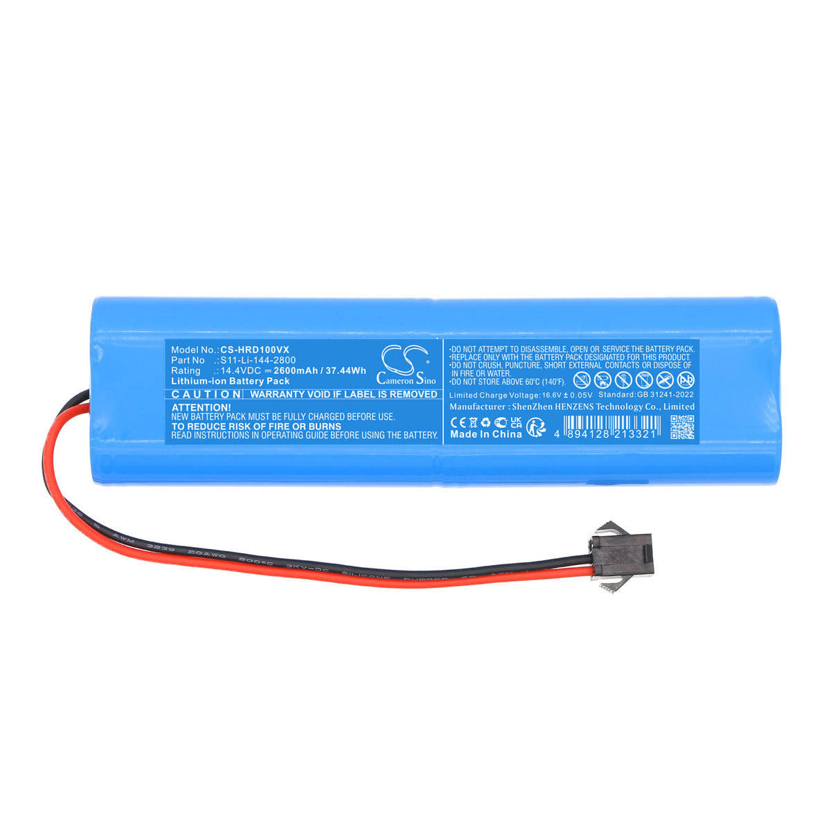 Replacement Battery for Haier D100S – Vacuum – 2600mAh / 14.4V