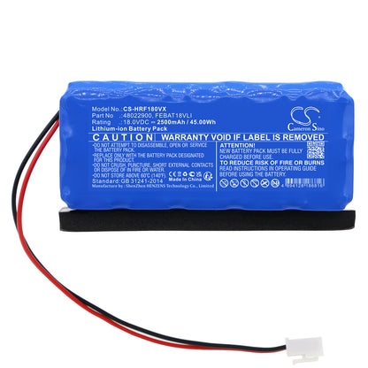 Replacement Battery for Hoover FE18ALi – Vacuum – 2500mAh / 18V