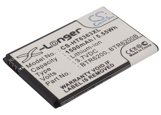 Replacement Battery for Google | Verizon | HTC | Dopod | T-Mobile G6 – Mobile, SmartPhone – 1500mAh / 3.7V