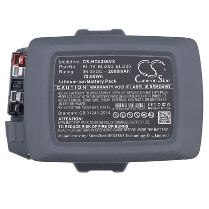 Replacement Battery for Husqvarna  110iL – Lawn Mowers – 2000mAh / 72.00Wh / 36.0V