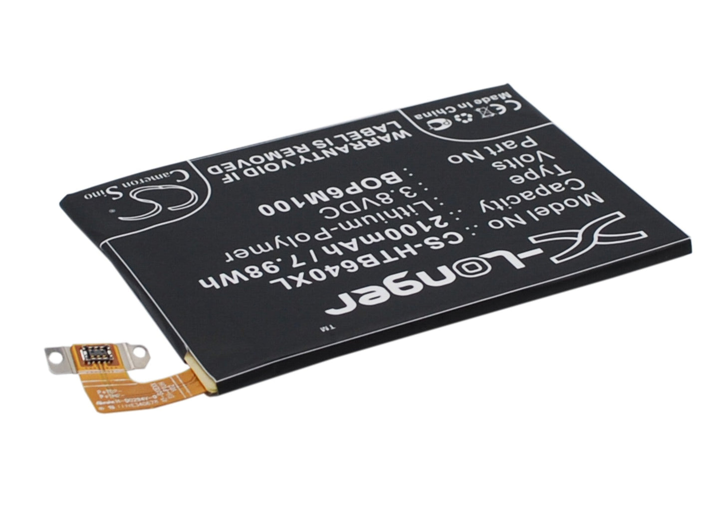 Replacement Battery for HTC  0P6B640 – Mobile, SmartPhone – 2100mAh / 7.98Wh / 3.8V