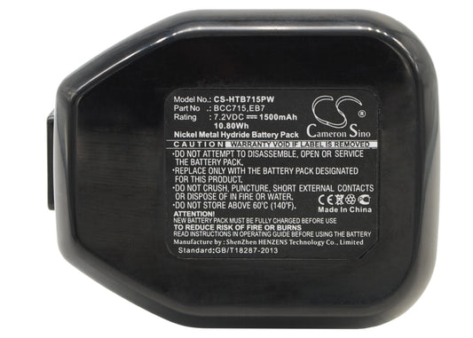 Replacement Battery for Hitachi WH6DC – Power Tool – 1500mAh / 7.2V
