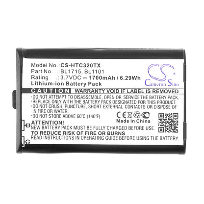 Replacement Battery for HYT TC-320 – Two-Way Radio – 1700mAh / 3.7V
