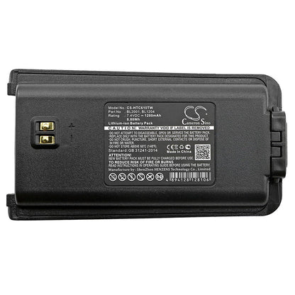 Replacement Battery for HYT  TC-610 – Two-Way Radio – 1200mAh / 8.88Wh / 7.4V