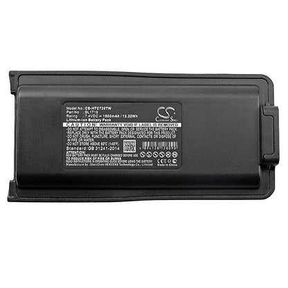 Replacement Battery for Retevis  RT1 – Two-Way Radio – 1800mAh / 13.32Wh / 7.4V