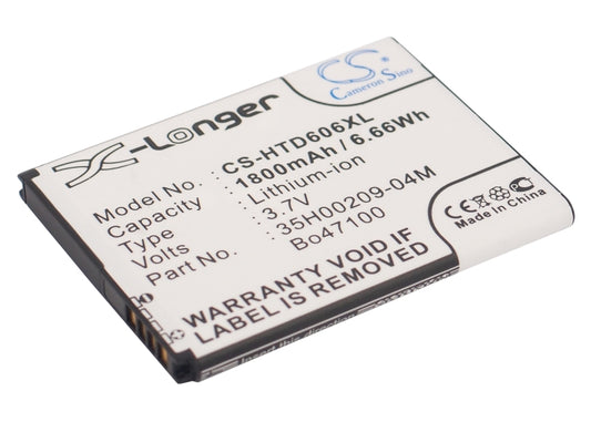 Replacement Battery for HTC Desire 606w – Mobile, SmartPhone – 1800mAh / 3.8V