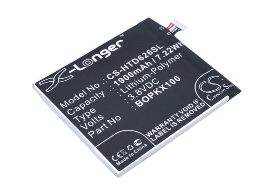Replacement Battery for HTC Desire 626 – Mobile, SmartPhone – 1900mAh / 3.8V