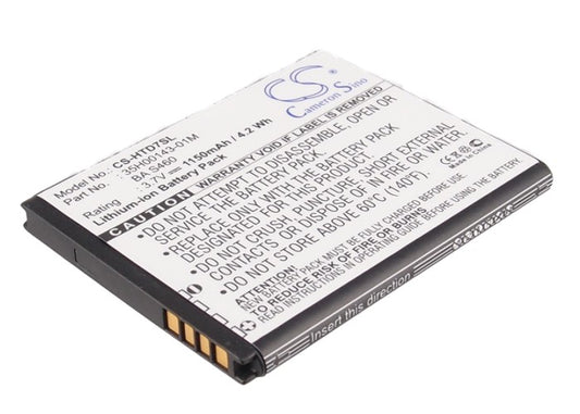 Replacement Battery for AT&T | T-Mobile | HTC HD7s – Mobile, SmartPhone – 1150mAh / 3.7V