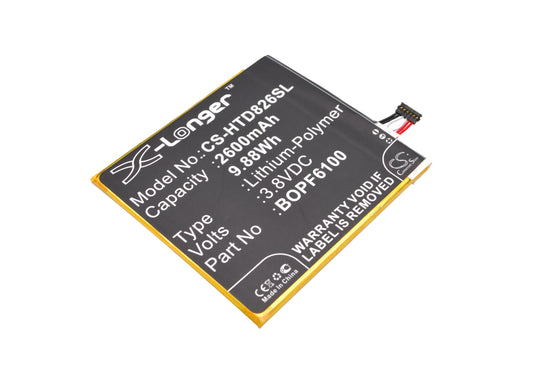 Replacement Battery for HTC Desire 826 – Mobile, SmartPhone – 2600mAh / 3.8V