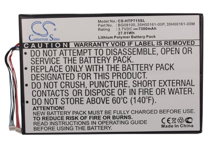 Replacement Battery for HTC Jetstream – Tablet – 6800mAh / 3.7V
