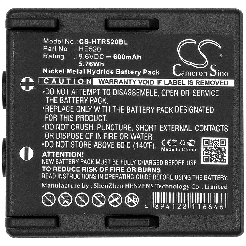 Replacement Battery for Abitron  KH68300520.A – Crane Remote Control – 600mAh / 5.76Wh / 9.6V