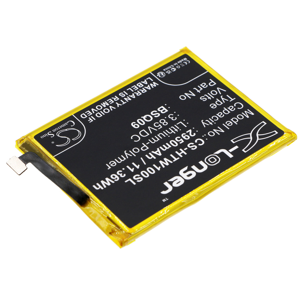 Replacement Battery for HTC Wildfire E1 – Mobile, SmartPhone – 2950mAh / 3.85V