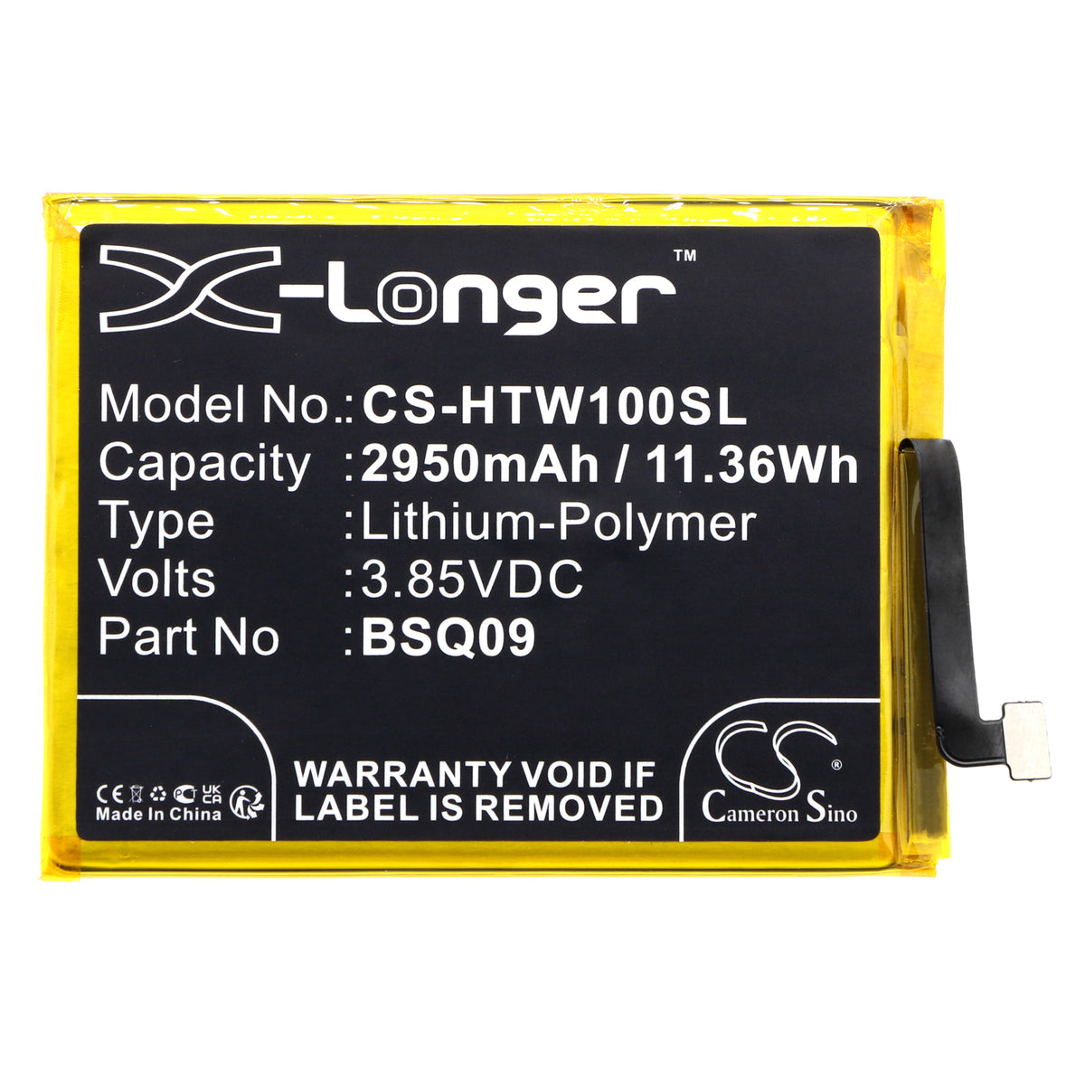 Replacement Battery for HTC Wildfire E1 – Mobile, SmartPhone – 2950mAh / 3.85V