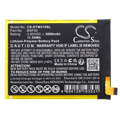 Replacement Battery for HTC Wildfire E Lite – Mobile, SmartPhone – 3000mAh / 3.85V