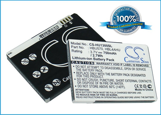 Replacement Battery for Vodafone | Huawei V720 – Mobile, SmartPhone – 750mAh / 3.7V