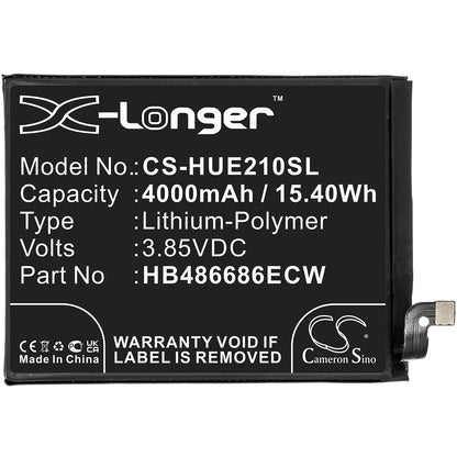 Replacement Battery for Huawei Enjoy 20 Plus – Mobile, SmartPhone – 4000mAh / 3.85V