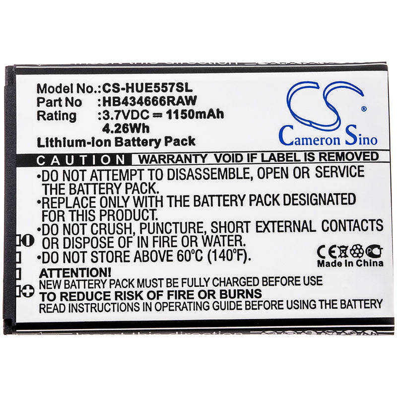 Replacement Battery for Huawei E5573 – Hotspot – 1150mAh / 3.7V