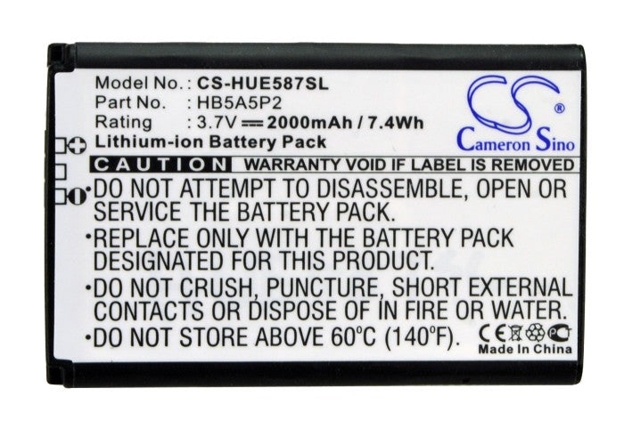 Replacement Battery for Sprint | T-Mobile | Huawei PCD EC5072 – Hotspot – 2000mAh / 3.7V