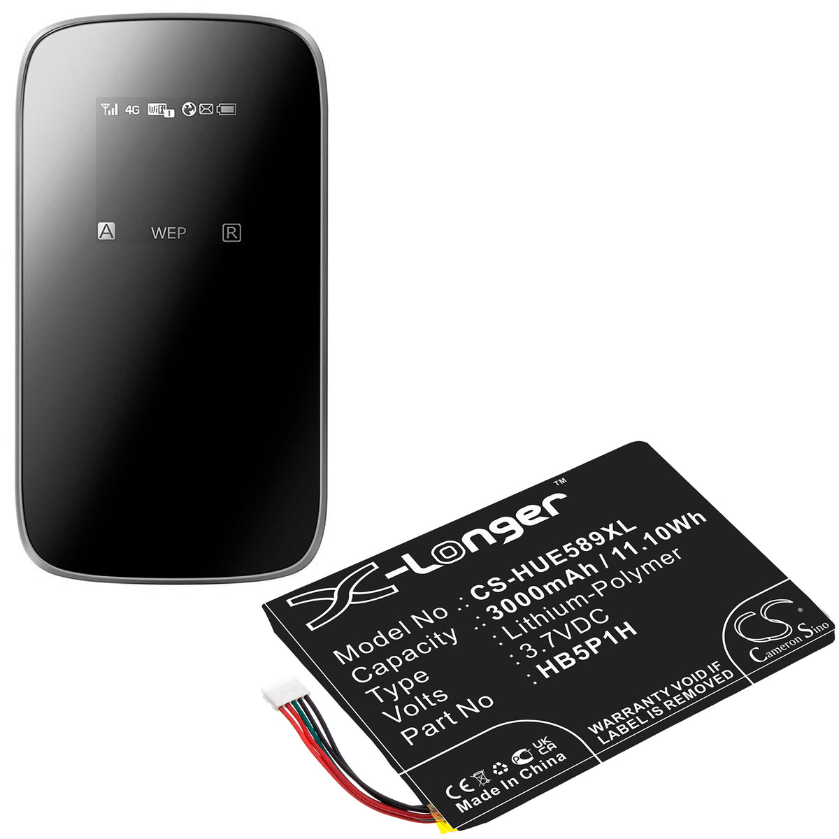 Replacement Battery for Optus | Huawei | Telekom E589 – Hotspot – 3000mAh / 3.7V