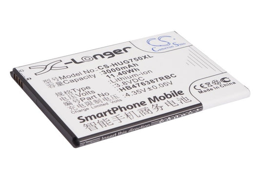 Replacement Battery for Huawei Ascend G750 – Mobile, SmartPhone – 3000mAh / 3.8V