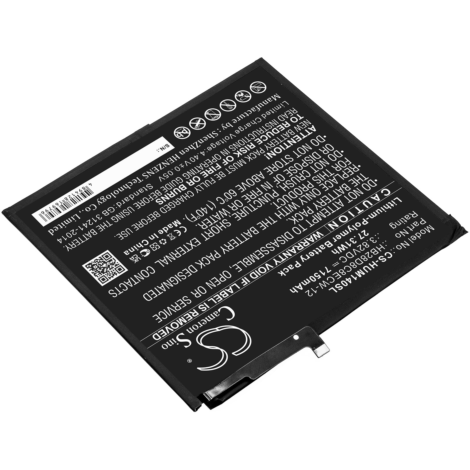 Replacement Battery for Huawei MatePad 10.4 2020 – Tablet – 7150mAh / 3.82V - image 2