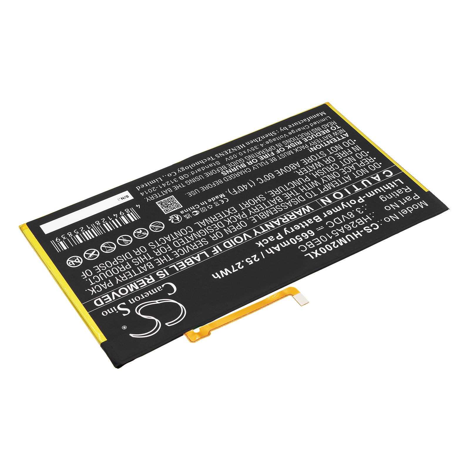 Replacement Battery for Huawei MediaPad M2 10.1 – Tablet – 6650mAh / 3.8V - image 2