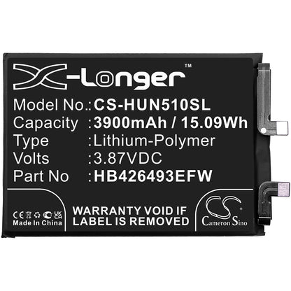 Replacement Battery for Huawei Honor 50 SE – Mobile, SmartPhone – 3900mAh / 3.87V